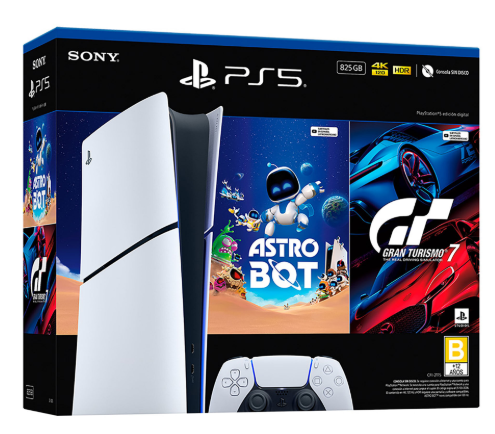 PlayStation, Consola digital PS5 825 GB con Astro Bot + Gran Turismo 7