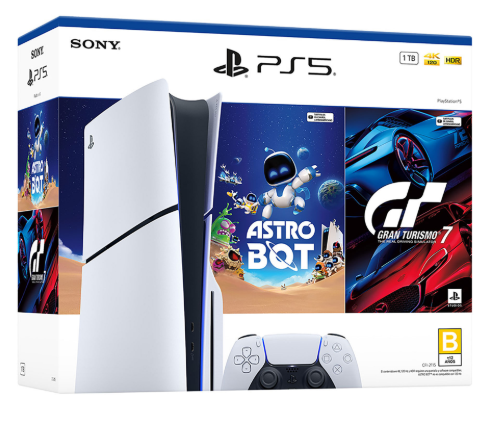 Play Station, Consola PS5 1 TB con Astro bot + Gran Turismo 7